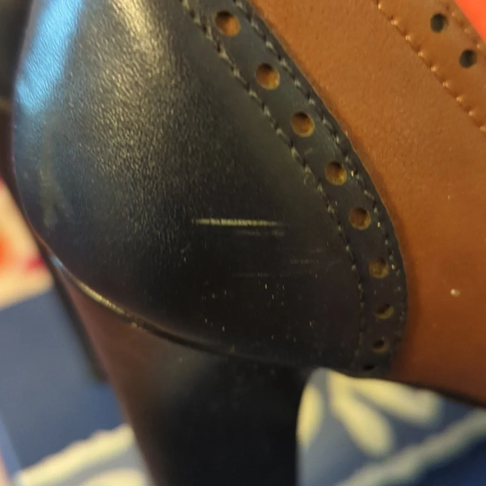 Brown and Black Mary Jane Heels - Picture 7 of 9